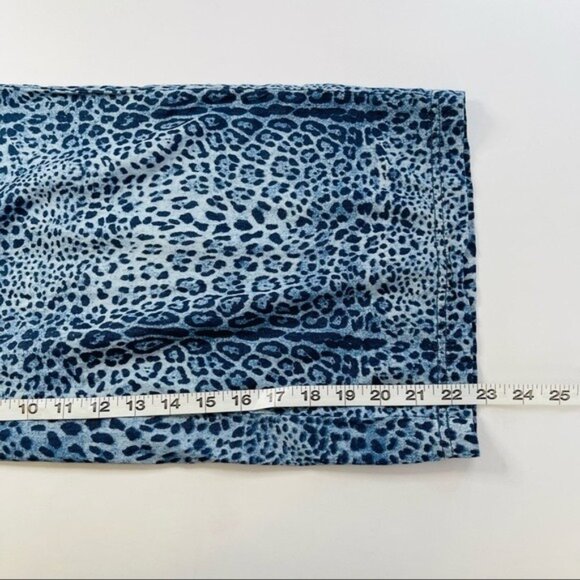 Rewash Wide‎ Leg Pull On Cotton Pant Womens S Blue Animal Print High Waisted - Picture 7 of 8